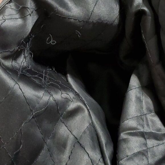 Vintage 90s y2k Barney's Leather Black Armored Moto Motorcycle Racing Jacket XL - Picture 7 of 8